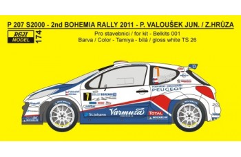 Decal - Peugeot 207 S2000 "Delimax" Bohemia Rally 2011